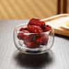 300/500ml Clear Double Layer Glass Bowl Heat-resistant Fruit Salad Bowl  Kitchen Glassware For Soup Cereal Dessert Bowls