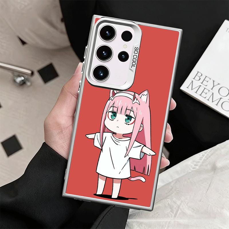 Чехол для телефона Zero Two 02 Кавайный Милый Мягкий для Samsung Galaxy S24 S25 FE S26 Edge S23 Ultra S22 Plus S21 + Ударопрочный Задняя Крышка Sh