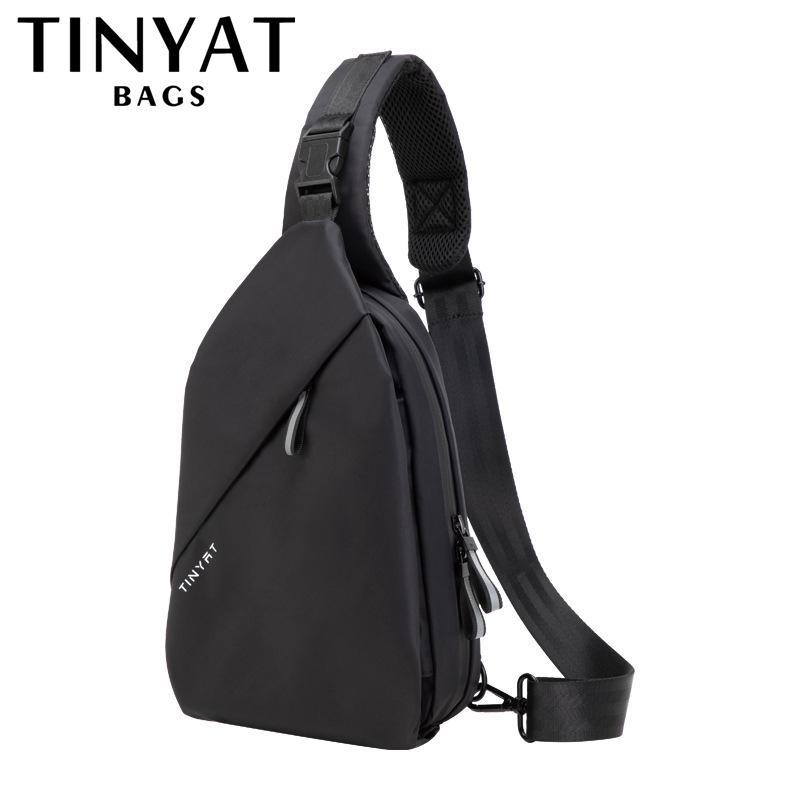 TINYAT Мужская нагрудная сумка Деловая дорожная сумка на плечо Спортивная мотоциклетная сумка Противоугонные сумки через плечо Сумка-мессенджер Посылка для воды