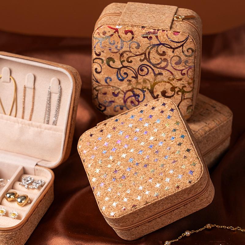 Ретро-шкатулка для украшений для женщин, ожерелье, кольцо, серьги, органайзер, держатель, дорожный портативный квадратный кейс для хранения украшений на молнии