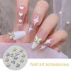 10Pcs Butterfly 3D Decors Non-falling Shining Three-dimensional Nail Gloss DIY Shell Butterfly Manicure Glitter Decorations