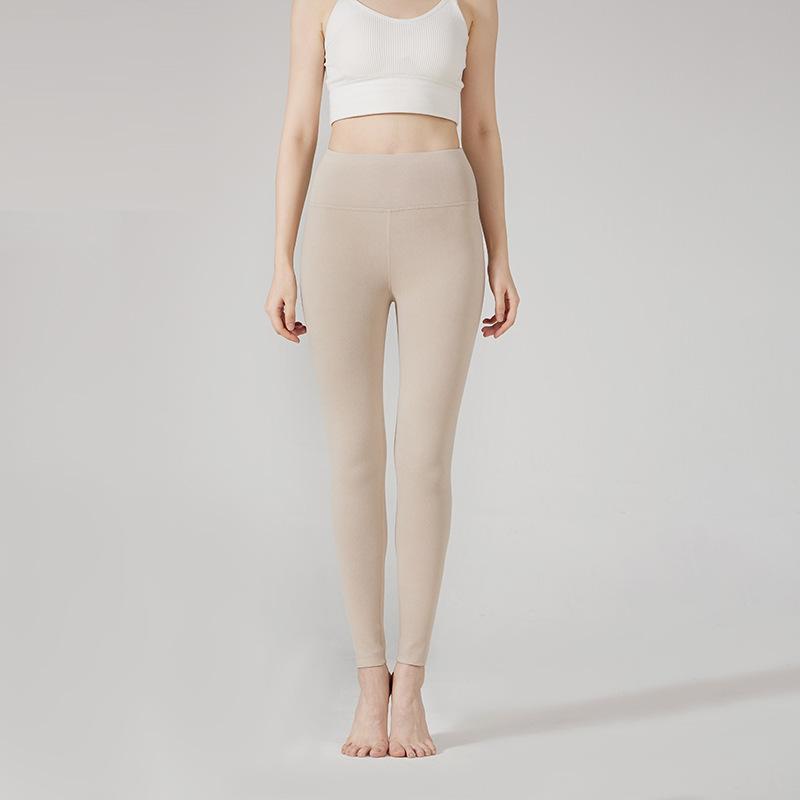 High Waist Women's Thin Base Layer Polar Fleece Warm Pants Self-Heating Thermal Leggings Seamless Slim-Fit Tummy-Control