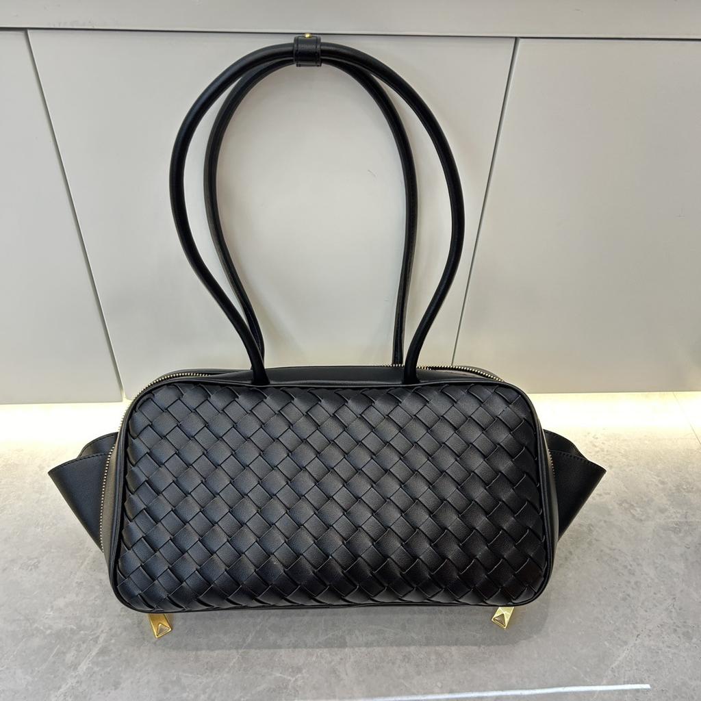 Leather New Woven Bag Simple Fashion Handbag Casual Trend Versatile Storage Shoulder Bag