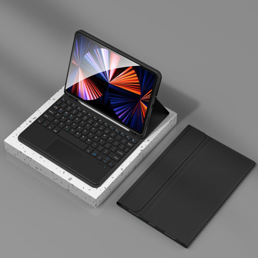 Wireless BT Keyboard USB Keypad with PU Leather Protecting Case for Tablet Compatible with AIr3 10.5in Pro