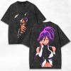 Hot Anime BLEACH Shihouin Yoruichi Graphic T Shirt Men Women Washed Cotton Tshirts Vintage Casual Clothing Harajuku Male T-shirt