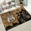 3D ретро ковер Route 66 Америка Историческая Мать-дорога для спальни, гостиной, дивана, дома, коврик для прихожей, Декор, Большой детский нескользящий коврик для пола