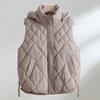 Женский пуховый жилет на осень и зиму, свободный, модный, универсальный, теплый, без рукавов, куртка-жилет, женские топы