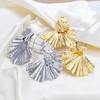 Floral Alloy Earrings: European & American Style, Exaggerated Design for Women