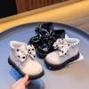 2022 Autumn Children's Baby Leather Boots: Girls Bow Princess Short Boots