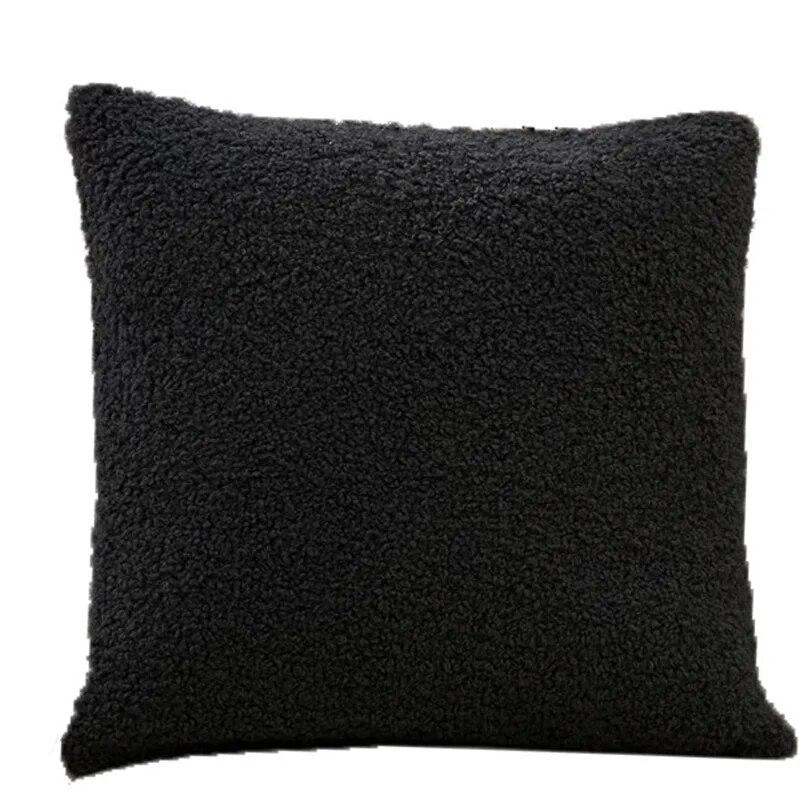 Изголовье Nordic Ins Solid Color, большая спинка, стул, квадратная подушка, чехол для подушки, двухсторонний чехол для подушки из бархата Teddy