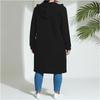 Women's Fashion Casual Plus Size Hooded  Long-Sleeve Solid Jacket