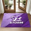 Melbourne Storm Design Crystal Velvet Rug Soft Decorative Mat for Bedroom Entrance