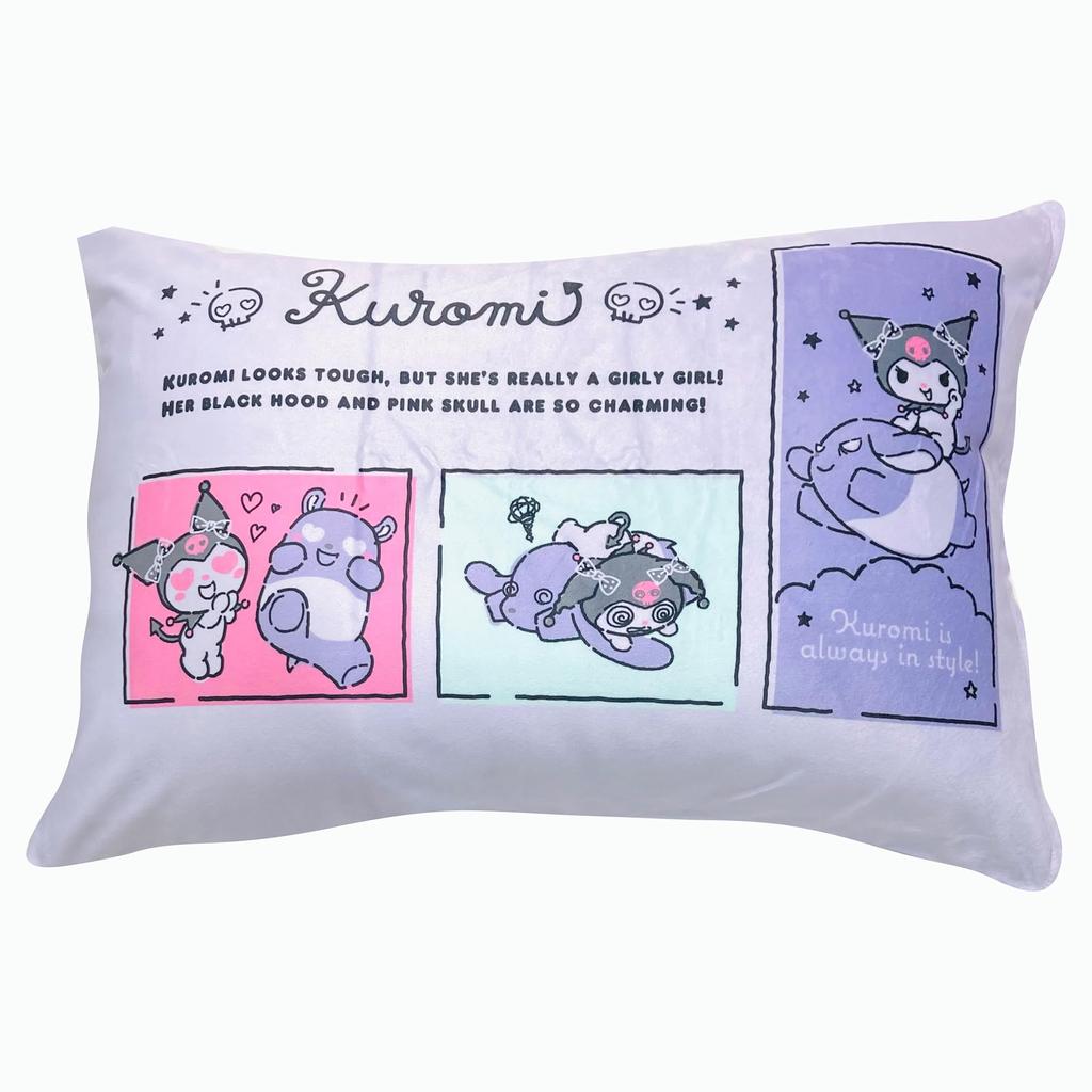 MORIPiLO Sanrio Kuromi Pillowcase and Melting To the Suitable for Both Kids and Cute Plush Sanrio Kuromi Morishita Pillows (Smooth Touch) 43x63cm,