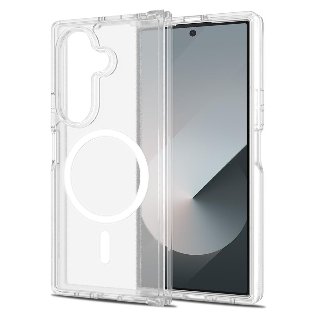 Чехол для телефона с беспроводной зарядкой MagSafe для Samsung Galaxy Z Fold 6 7 Fold6 Fold7 Полупрозрачный Ударопрочный Магнитный Чехол