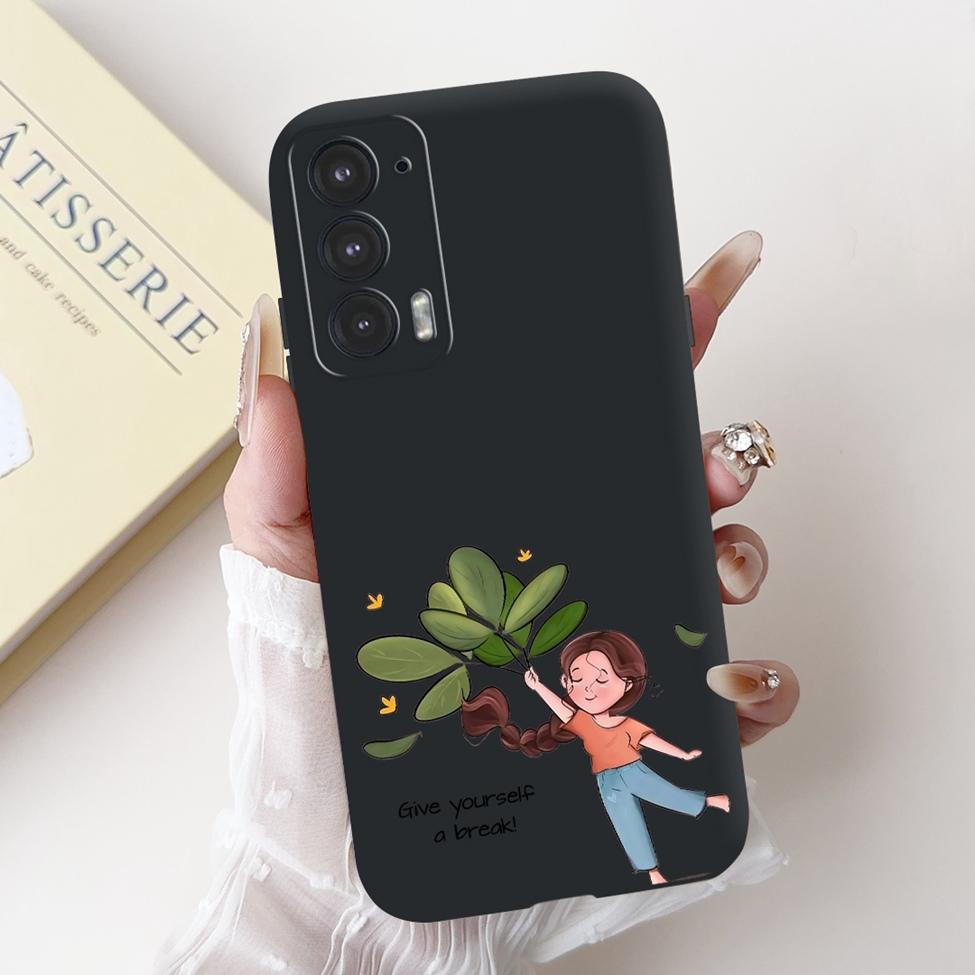 Для телефона Edge 20 20Pro 20Lite Чехол Для Motorola Edge 20 Pro Чехол Силиконовый Роскошный Модный Любовь Милый Кот Девушка Забавный Крутой Расписной