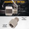 2 Pcs Sender Adapters 1/8in NPT Female to M10 x 1.0 Male Threaded Pressure Gauge Adapter with Washer, Stainless Steel Oil Reducer Adapter