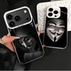 Anonymous V Mask Shockproof Phone Case for iPhone 17 Air 16 16E 15 Pro Max 14 Plus 13 Mini 12 Back Cover Anti Fall Fundas