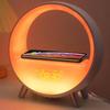 WIFI Smart Wake Up Light с беспроводной зарядкой 15 Вт, будильник с восходом солнца, белый шум, настольная лампа для сна, RGB, работа с Alexa