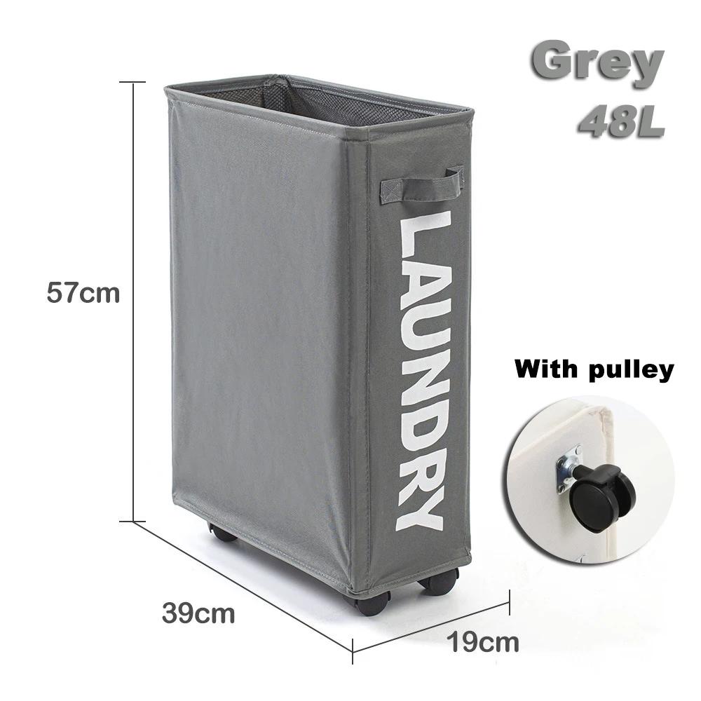 Складная корзина для белья, корзина для грязного белья, органайзер для одежды, корзина для хранения вещей для йоги, коробка для домашнего ассортимента с колесами, корзина для белья