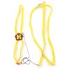 Fiber Adjustable Soft Bird Harness for Pet Parrot Outdoor Training and Playing(Yellow)