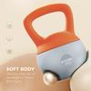 6KG Soft Kettlebell with Non-Slip Handle, for Home Gym, Weight Lifting, Strength Training, Orange/Grey