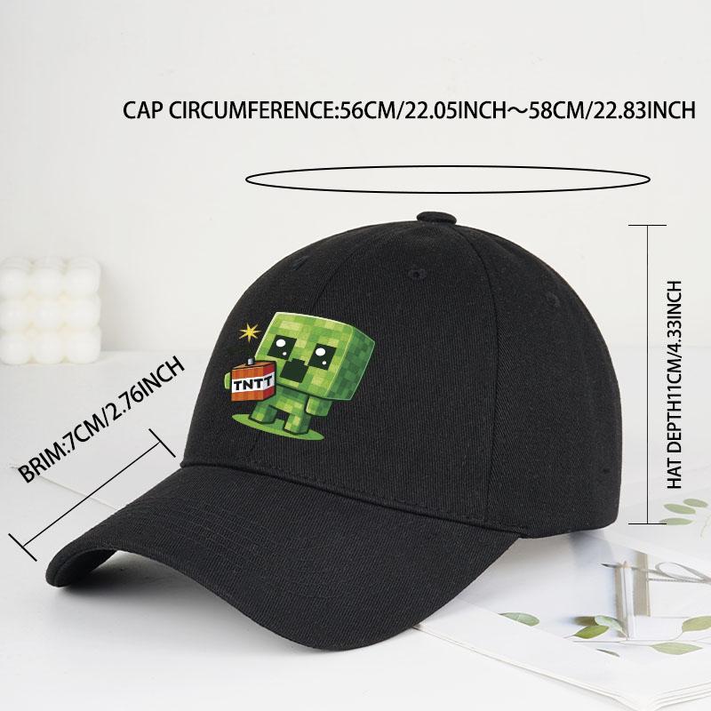 1 Creeper Pattern Baseball Cap Unisex HipHop Cap lightweight and formfitting perfect for travel and casual wear yearround