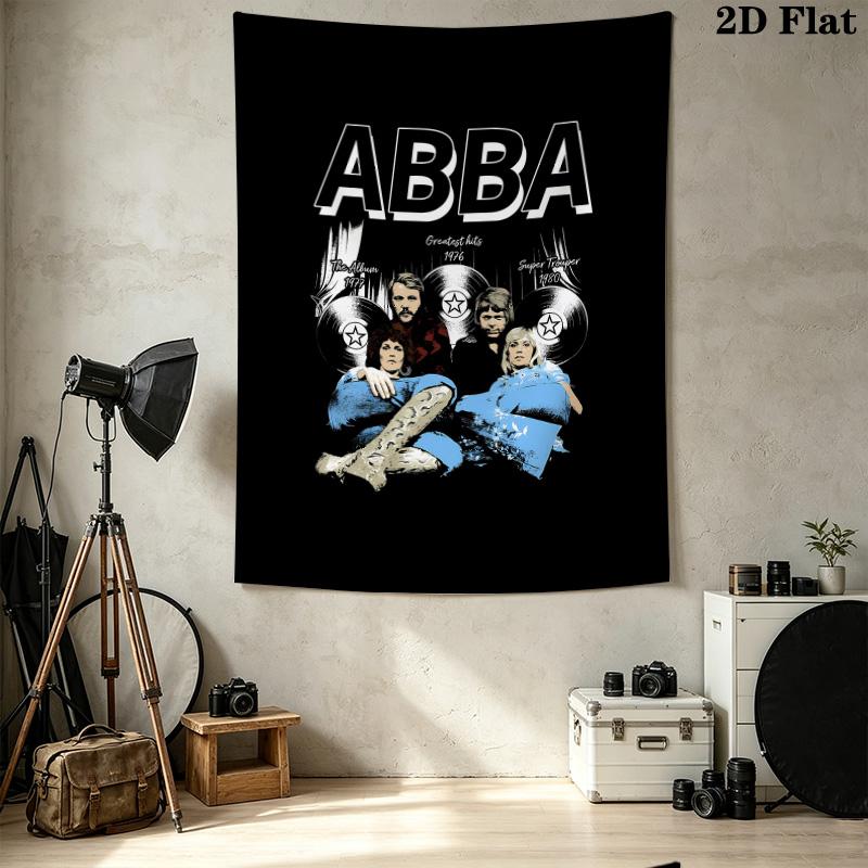 Abba Movie Wall Tapestry Aesthetic Wall Hanging Printed Fabric Blanket Decorative Tapestries For Bedroom Living Room Home Decor
