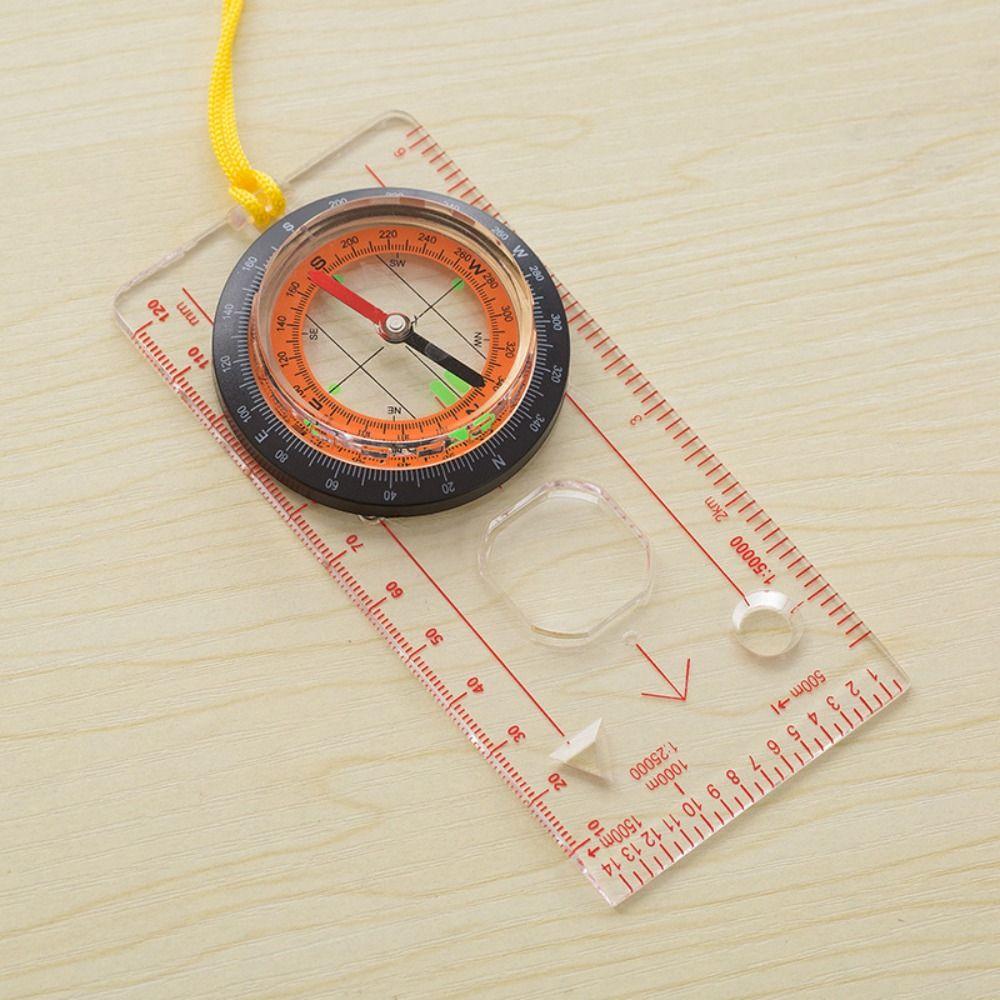 Ruler Transparent Outdoor Equipment Map Reading Scouts Compass Ruler Compass Outdoor Navigation