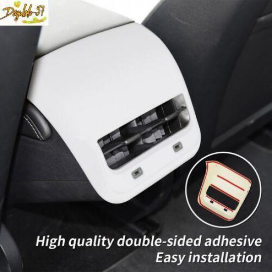 White Rear Air Vent Outlet Cover Trim Matte Fit For Tesla Model 3 Y 2017-