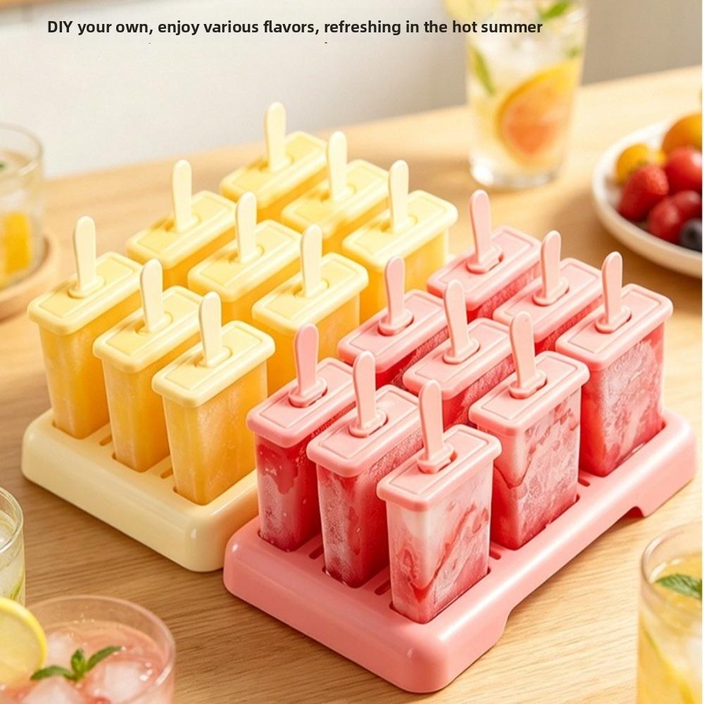 Creative Design Ice Cream Popsicle Mold Reusable Popsicle Mold Cube Tray Kitchen Use
