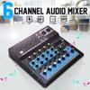 48V Портативный Bluetooth 6-канальный Микшерный пульт Аудиомикшер с USB DJ Звуковой микшер MP3 Разъем Усилитель Караоке