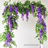 Искусственные цветочные лозы глицинии - Декоративные подвесные потолочные цветы и зелень для маскировки труб кондиционера