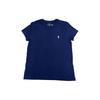 Polo Ss24 Solid Logo Embroidered Crew Neck Short Sleeve T-Shirt Women T-Shirt Navy-Blue 211747407-003