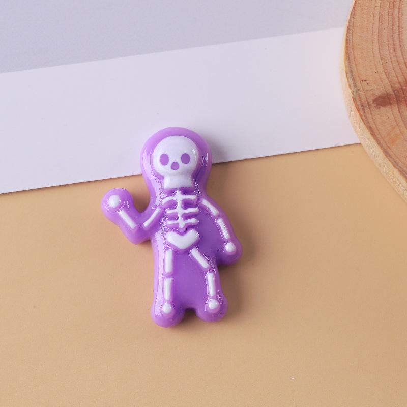 Украшения из смолы на Хэллоуин, сделанные вручную, полукруглые: Нашивки с тыквой, черепом и привидением