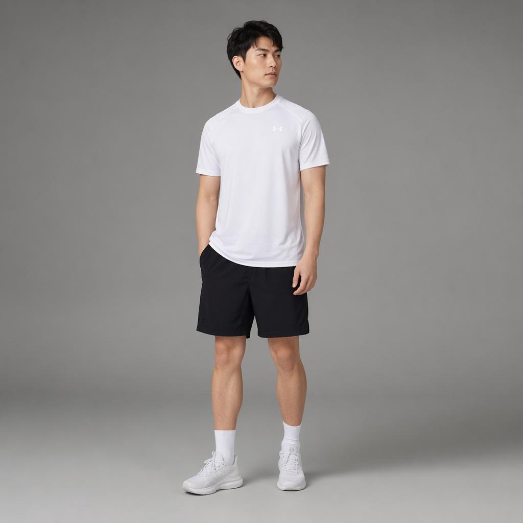 Under Armour Coolswitch Спортивная футболка для бега, фитнеса, удобная, отводящая пот, легкая, классическая, с коротким рукавом, мужская, белая 1371129-102