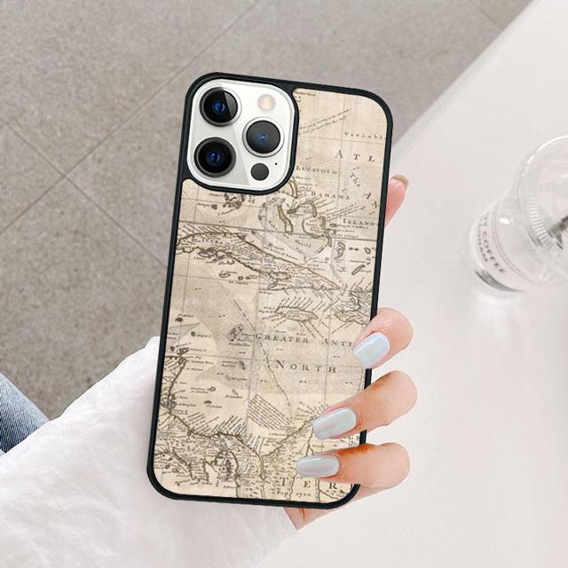 Чехол для телефона с картой древнего морского судна для iPhone 17 Air 15 16 14 13 12 Pro Max 11 Pro Max Plus Coque Shell