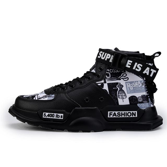 Men's Sports Shoes Brand Men Shoes High-tops Casual Sneakers Trendy Boys Red Basketball Sports Tennis Shoes Outdoor Platform Breathable Sneakers