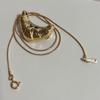 Exquisite Minimalist Snake Bone Chain: 18K Gold-Plated Mini Necklace with Sparkling Gold Thread