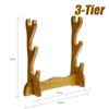 1/2/3/4 Tiers Universal Japanese Samurai Sword Wall Mount Solid Wood Rack Display Katana Holder Stand Bracket Home Decoration
