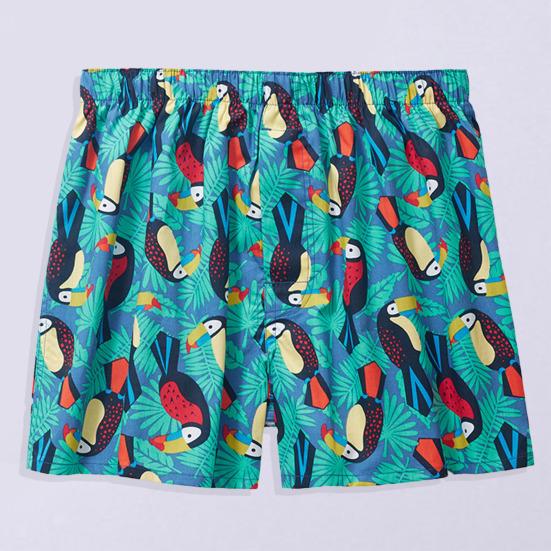 Мужские боксеры с эластичной резинкой на талии и принтом, свободные бесшовные, быстросохнущие, впитывающие влагу, тонкие домашние шорты больших размеров, шорты для сна, летние трусы