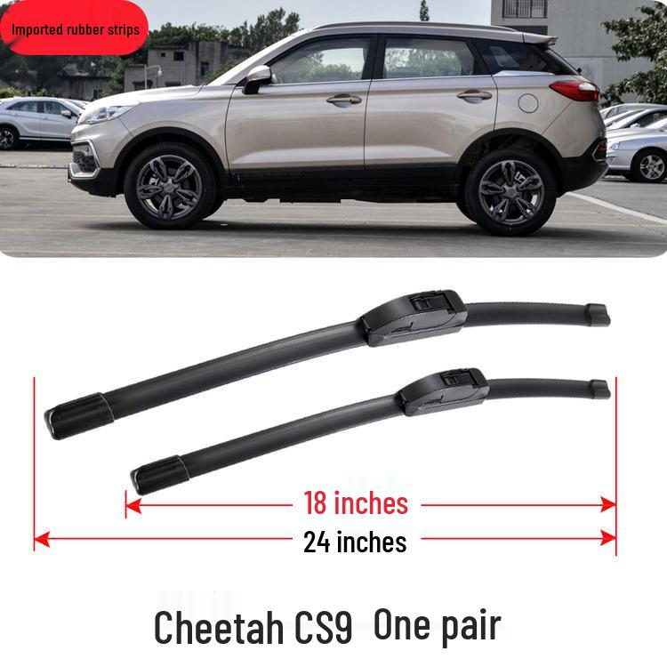 Cheetah CS9 Universal Boneless Rear Wiper Blade with Special Rubber Strip