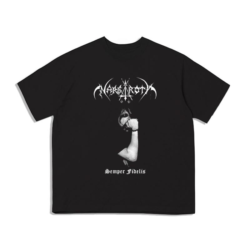Футболка мужская и женская из хлопка с принтом Black Metal Nargaroth 2025 года, высокое качество, короткий рукав, мужская футболка