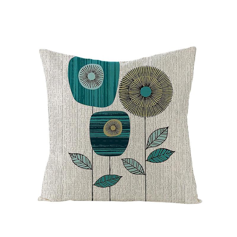 Home Simple Polyester Cushion Cover Cushion Cover Flower Sofa Cushion Cover Cushion