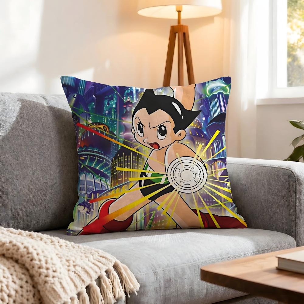 Anime Astro Boy Cushion Cover 1Pcs Decorative Covers Soft Cushion Case For Sofa Couch Decor 40X40 45X45 Pillowcases