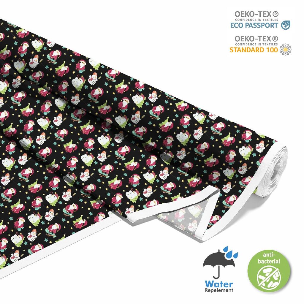 Outdoor Dekostoffe Oxford - Motiv Santas Und Schneemänner 2 I Dx551