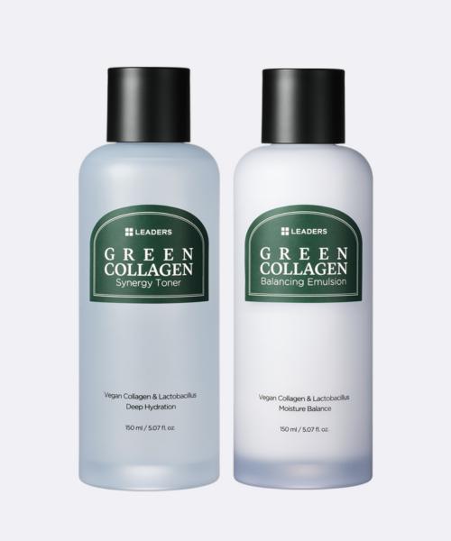Leaders Green Collagen Synergy Toner 150ml + Balancing Emulsion 150ml