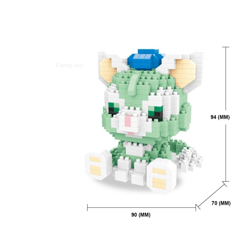 Cartoon Anime Blocks Kuromi My Melody Cinnamoroll Mouse Building Blocks Doll Toy Kids Birthday Gift