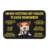 Peeking Dog Jack Russell Terrier Front Door Floor Entrance Mat Outdoor Pet Animal Bath Kitchen Doormat Living Room Carpet Rug