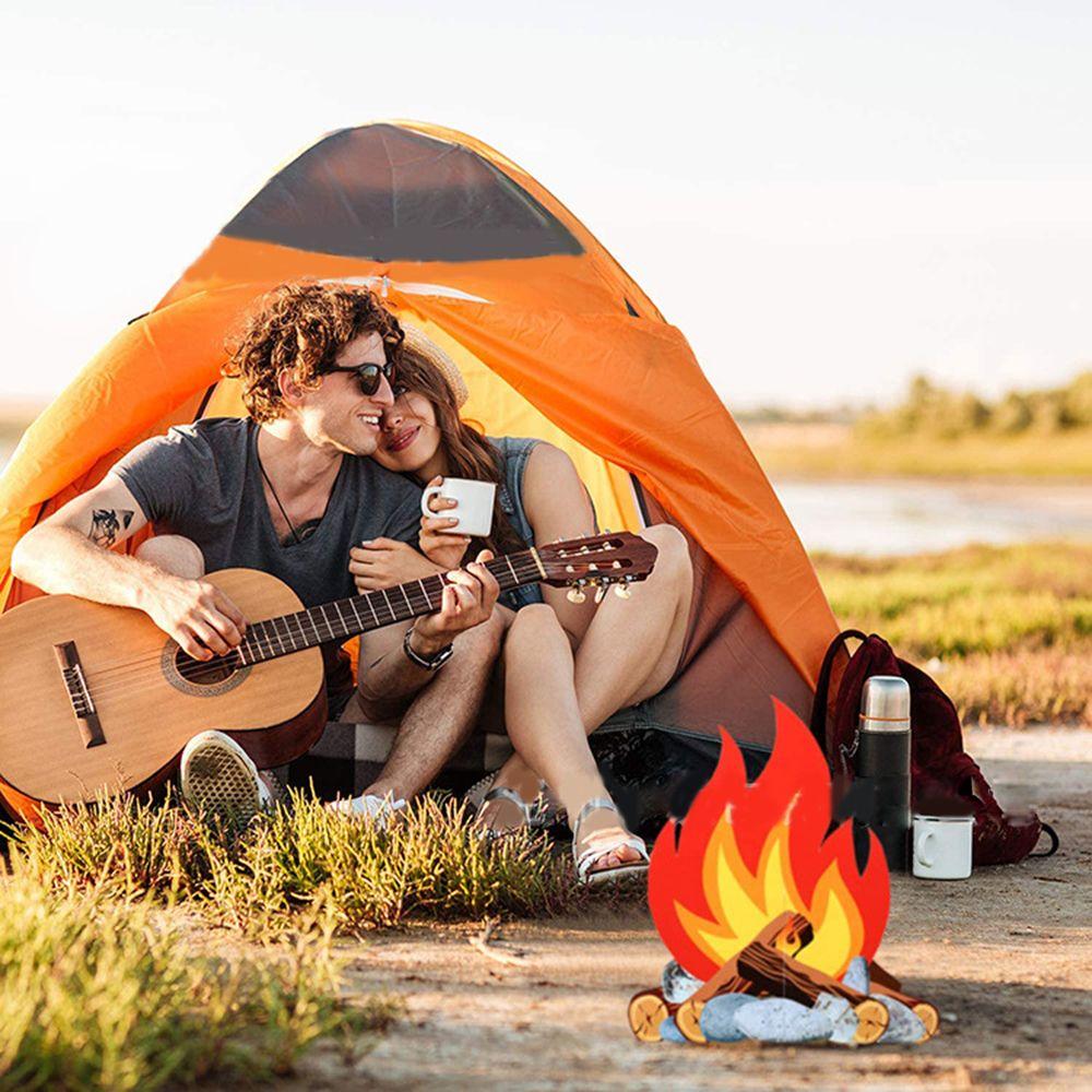 Бумажный костер центральный элемент огонь украшение для вечеринки 3D декоративный картонный искусственный огонь пламя