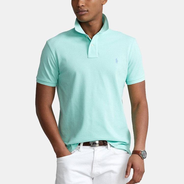 Polo Ralph Lauren Solid Logo Рубашка поло с коротким рукавом Мужская мятно-зеленая 710680784-274